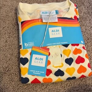Aldi Heart Print Pajamas